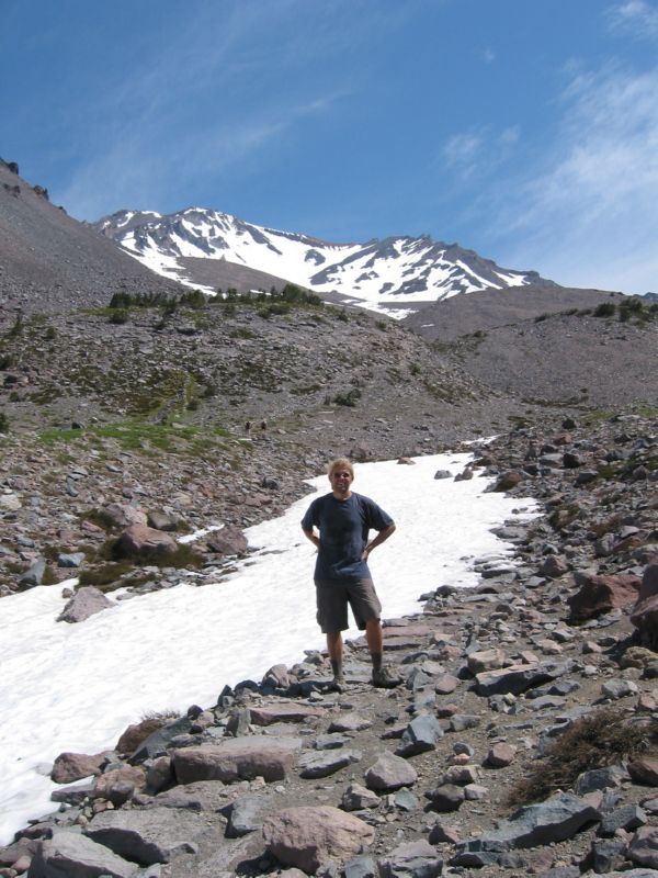 Shasta 33 - Henrich after climb close to Horse Camp